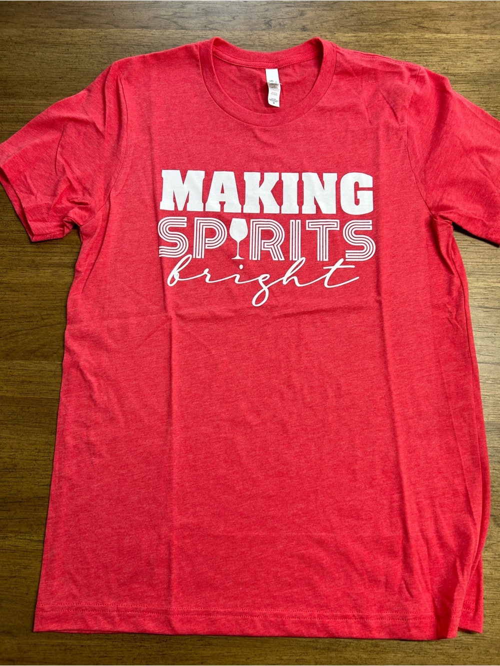 NEW Red 'Making Spirits Bright' Graphic Tee